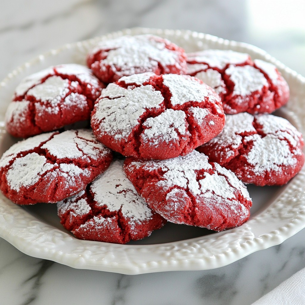 Red Velvet Crinkle Cookies Delightful and Soft Treat