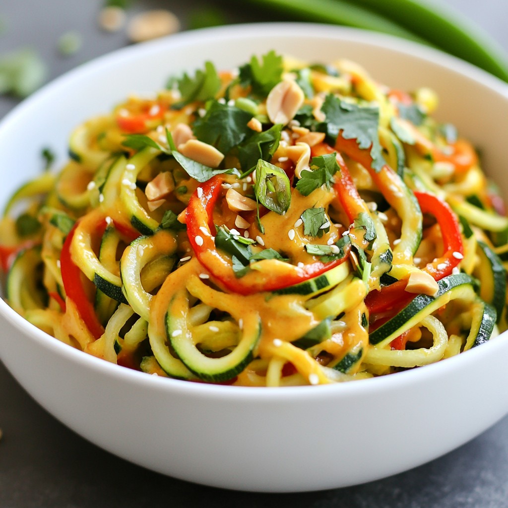 Spicy Thai Peanut Zoodles Quick and Healthy Meal