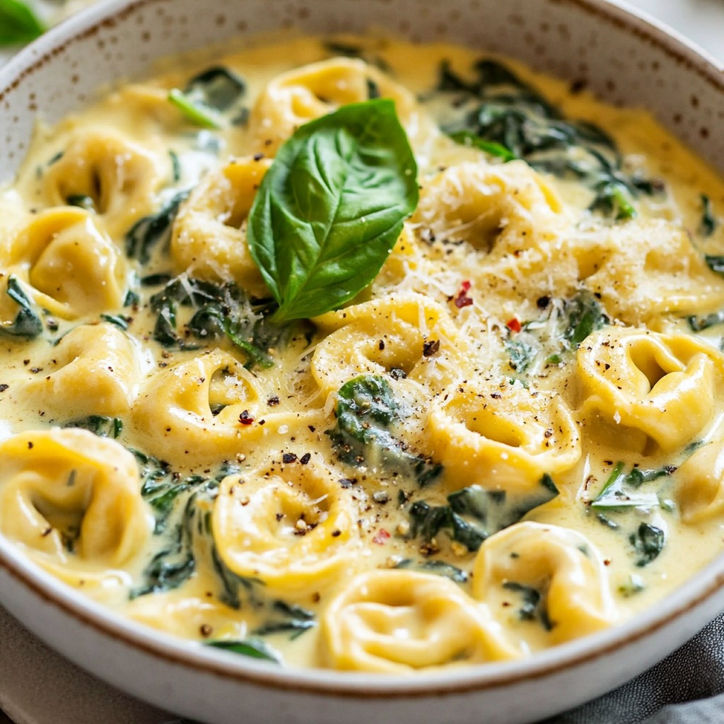 Creamy Spinach Tortellini Skillet Simple and Quick Meal