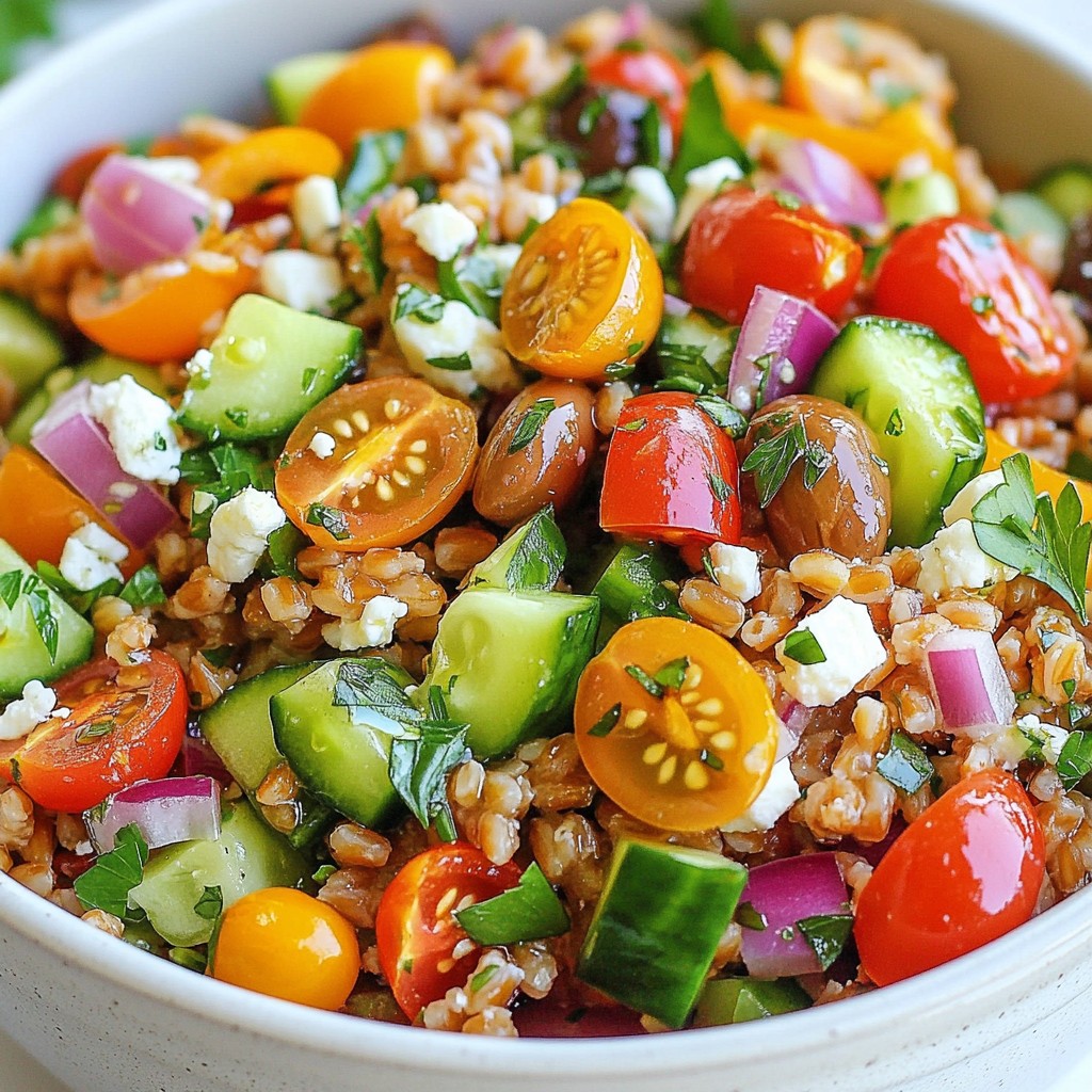 Mediterranean Farro Salad Flavorful and Healthy Dish