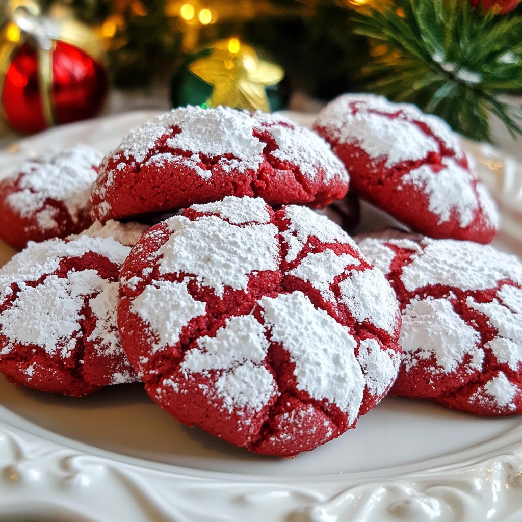 Red Velvet Crinkle Cookies Deliciously Soft Treat
