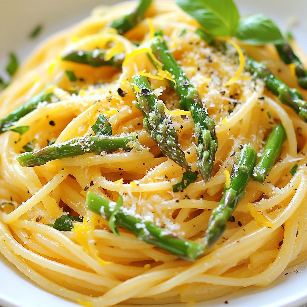 Lemon Garlic Asparagus Pasta Energizing Flavor Boost