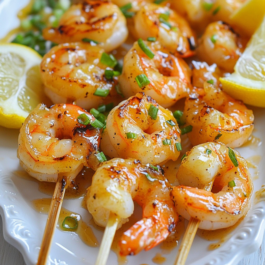 Honey Garlic Shrimp Skewers Simple and Tasty Recipe
