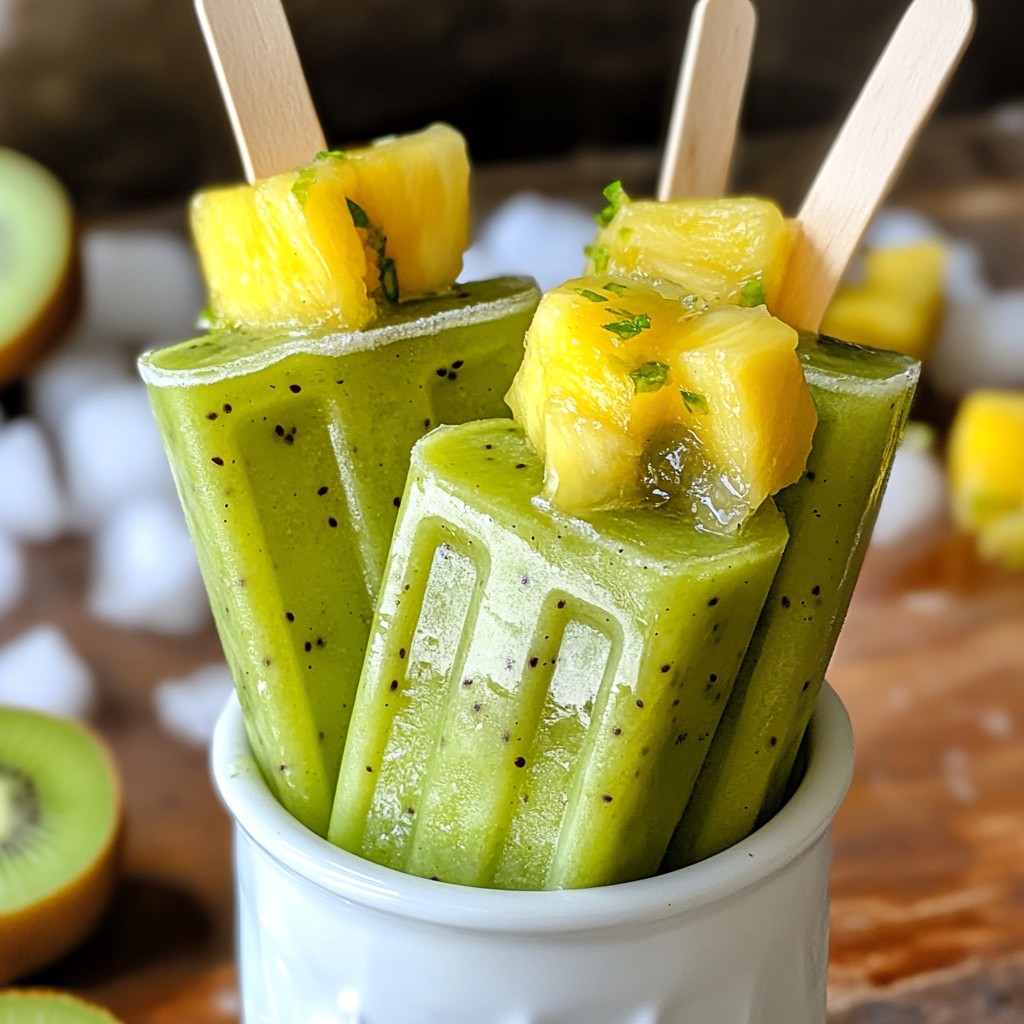 Kiwi Pineapple Popsicles Refreshing and Healthy Treat