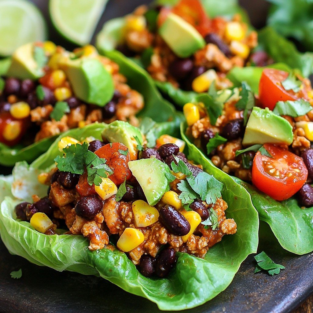 Chicken Taco Lettuce Wraps Flavorful and Fresh Meal