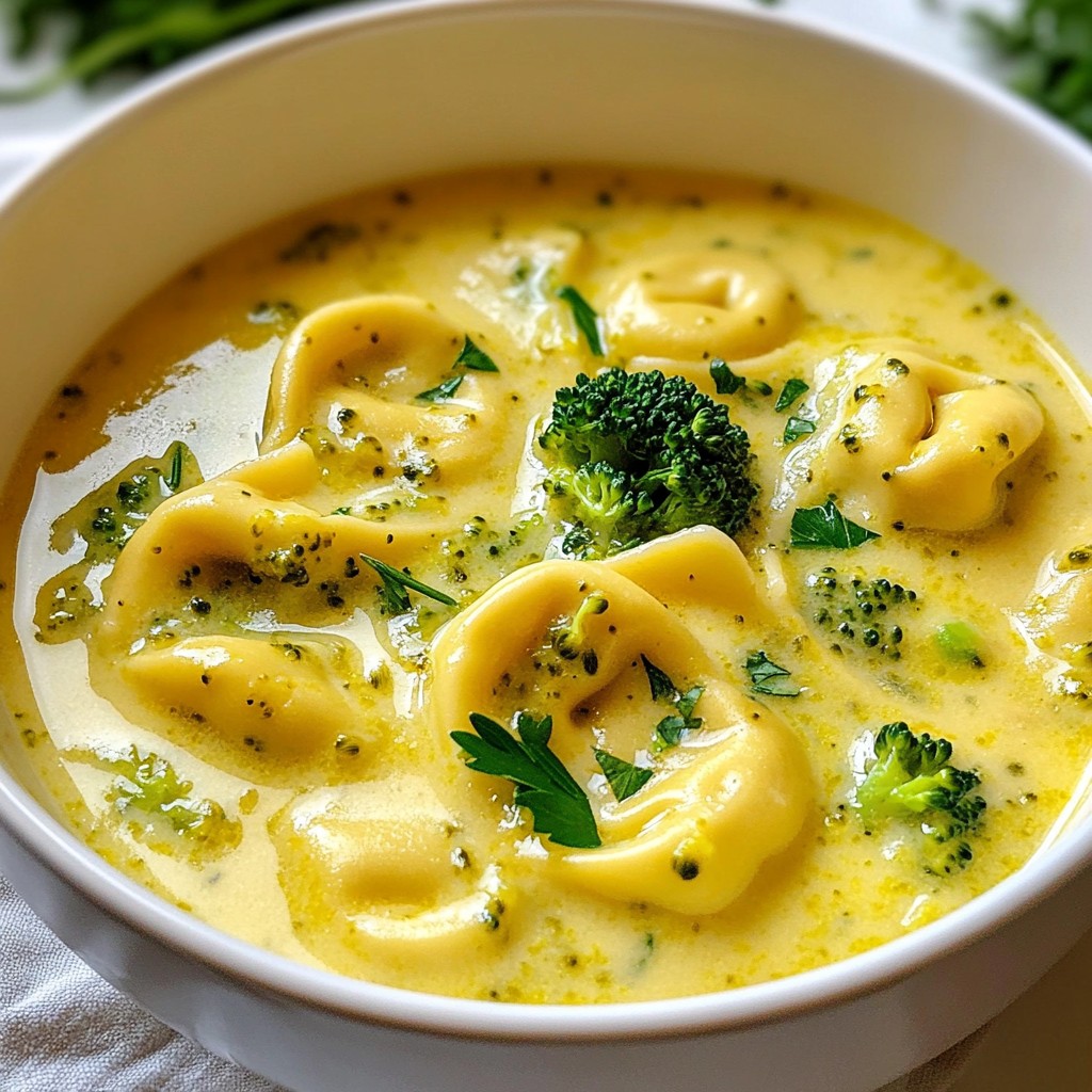 Creamy Broccoli Tortellini Soup Healthy and Comforting
