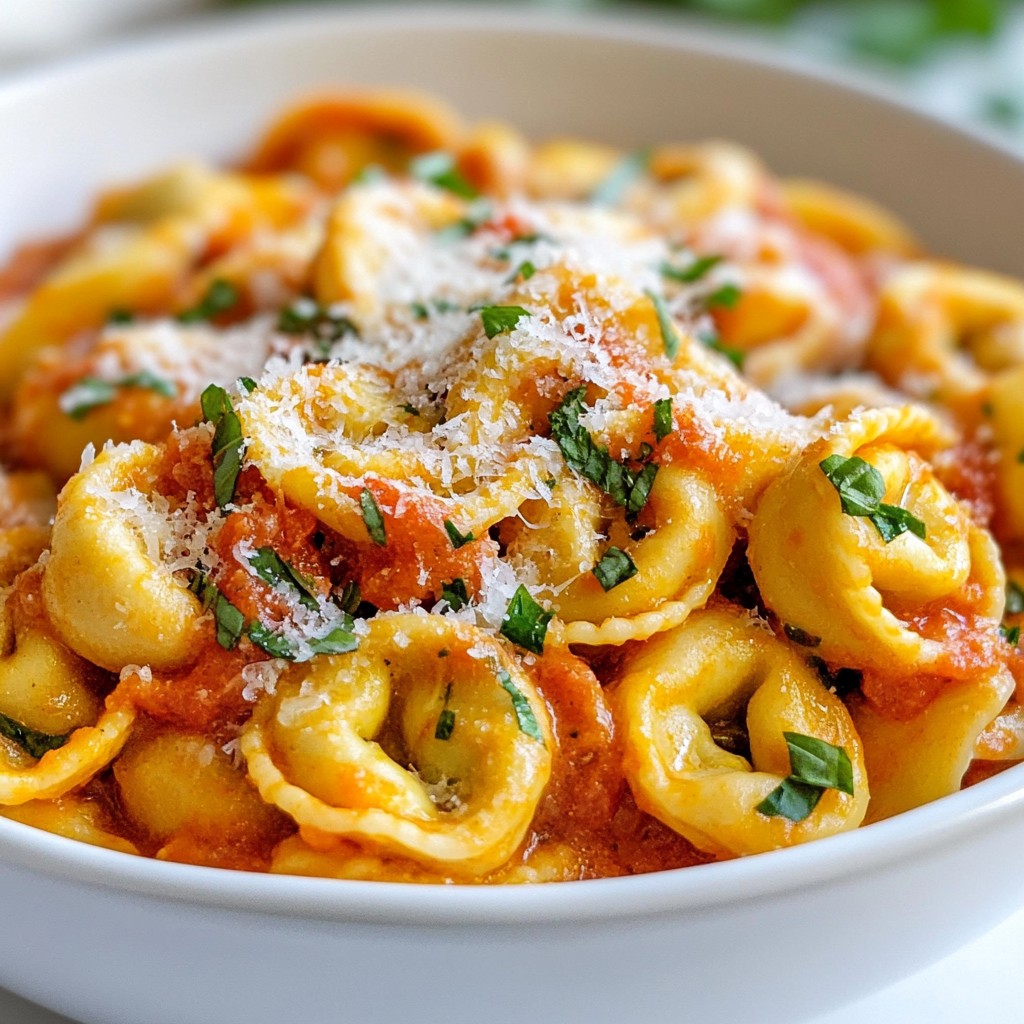 Creamy Tomato Basil Tortellini Rich and Flavorful Dish