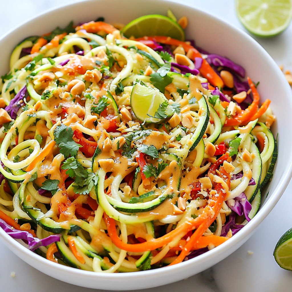 Thai Peanut Zoodle Salad Flavorful and Fresh Delight