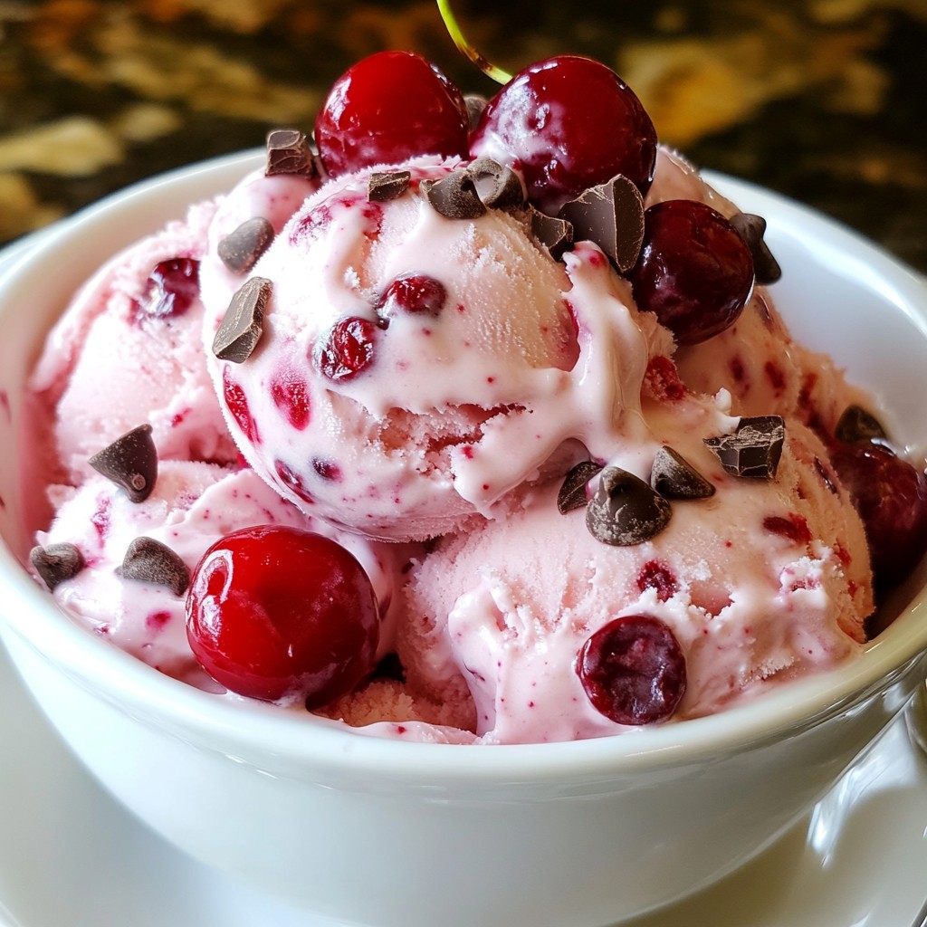 Cherry Chocolate Chip Ice Cream Delight for Summer