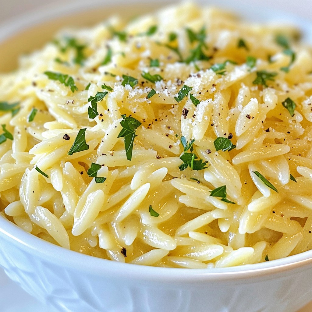 Creamy Garlic Parmesan Orzo Delightful and Easy Meal