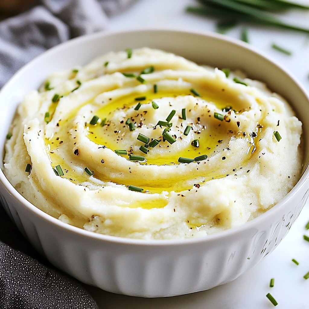Roasted Garlic Mashed Cauliflower Tasty Plant-Based Dish