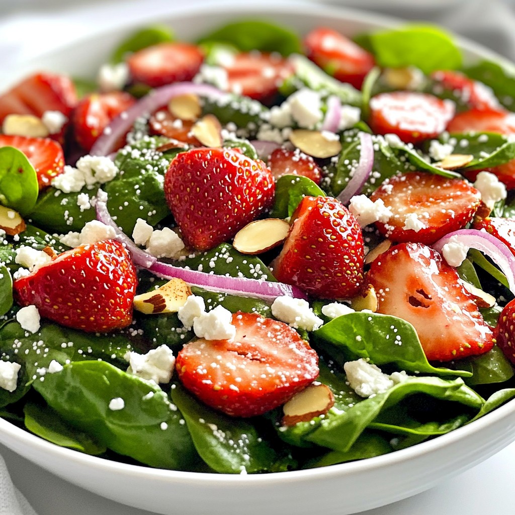 Strawberry Spinach Salad with Poppyseed Dressing Delight