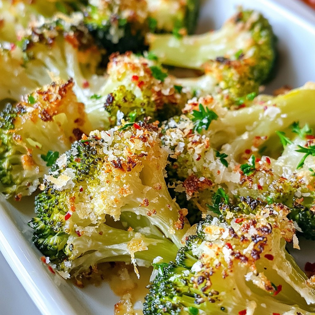 Garlic Parmesan Roasted Broccoli Flavorful Side Dish