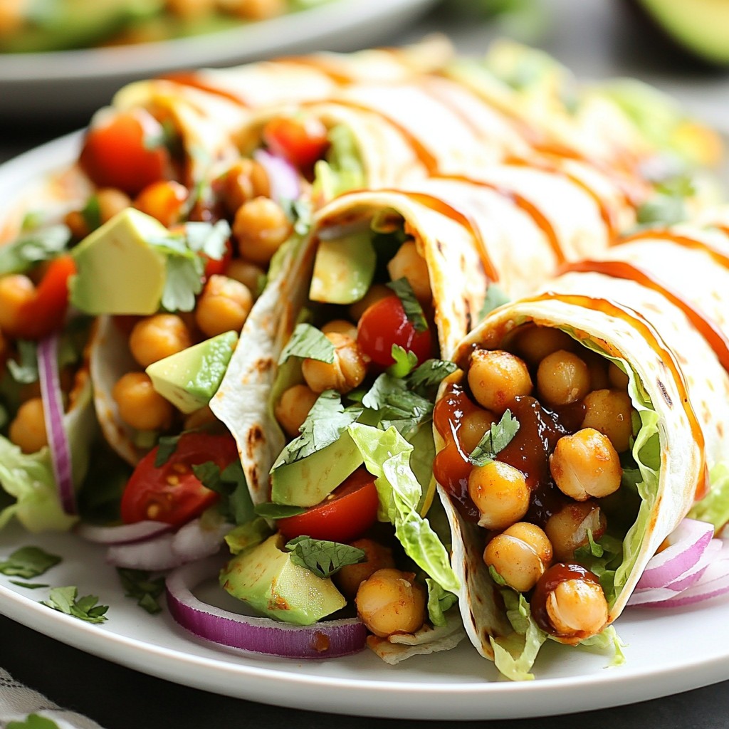 Spicy BBQ Chickpea Wraps Flavorful and Simple Meal