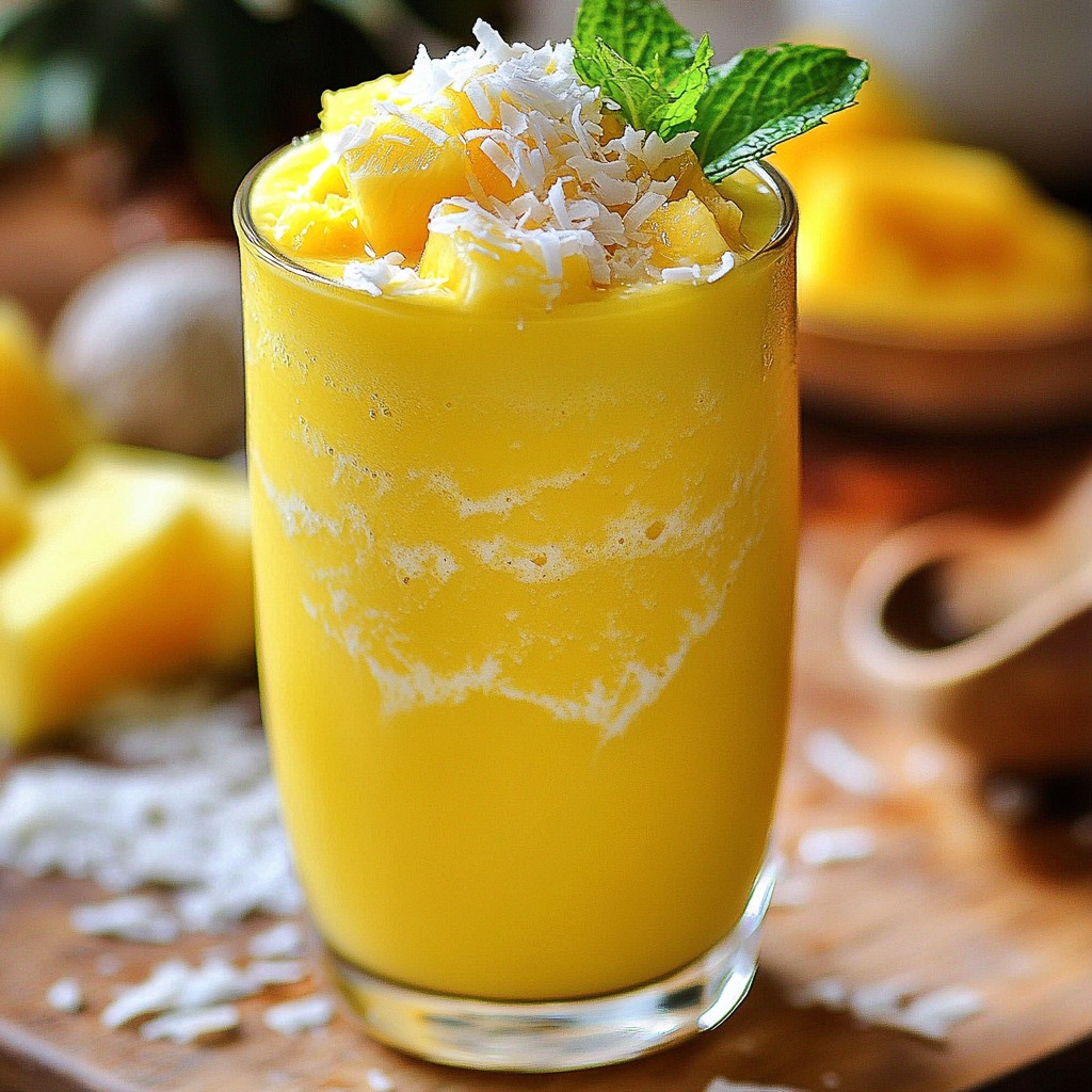 Pineapple Coconut Smoothie Simple and Refreshing Treat