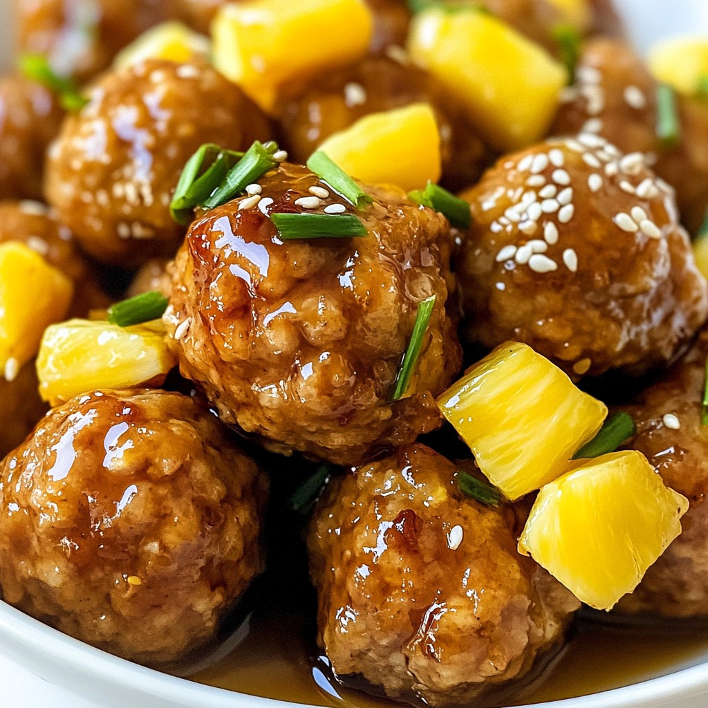 Pineapple Teriyaki Meatballs Tasty and Simple Recipe