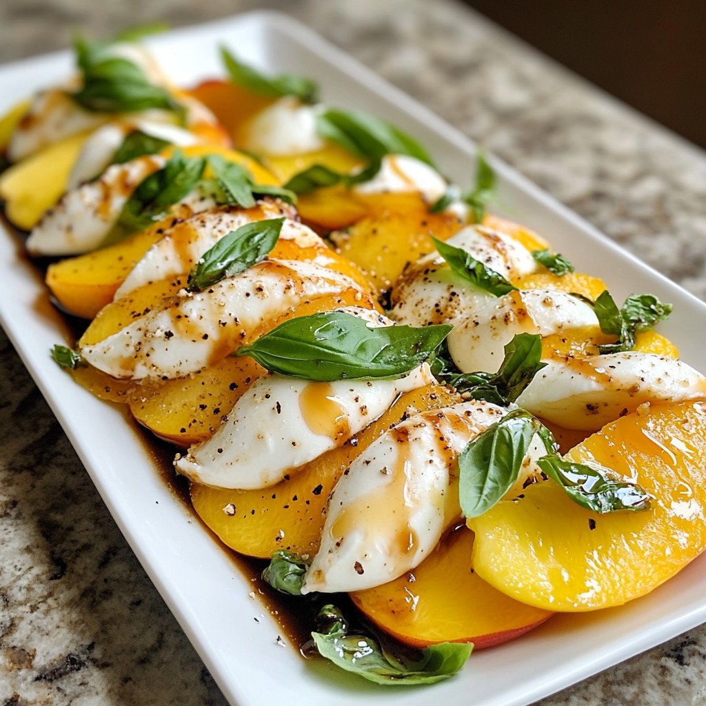 Fresh Peach Caprese Salad Delightful and Simple Dish
