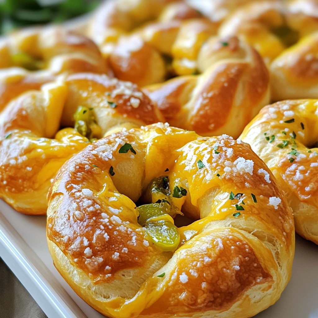 Cheddar Jalapeño Stuffed Pretzels Simple Snack Idea