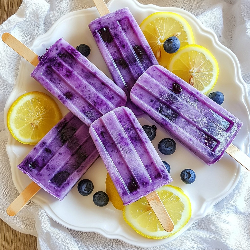 Blueberry Lemonade Popsicles Refreshing Summer Treat