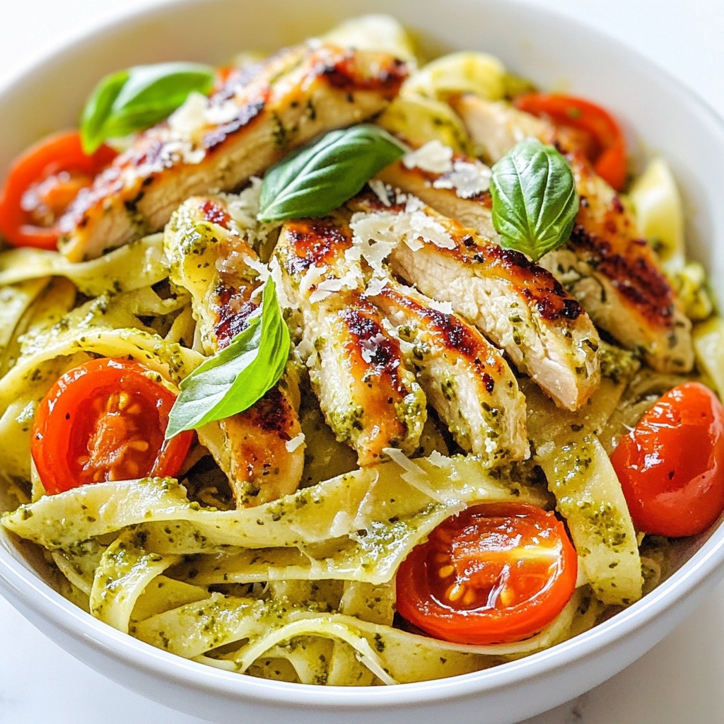 Creamy Pesto Chicken Pasta Delightful and Easy Meal