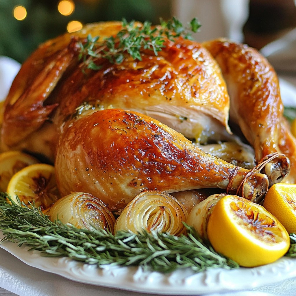 Garlic Butter Herb Roasted Turkey Delectable and Juicy