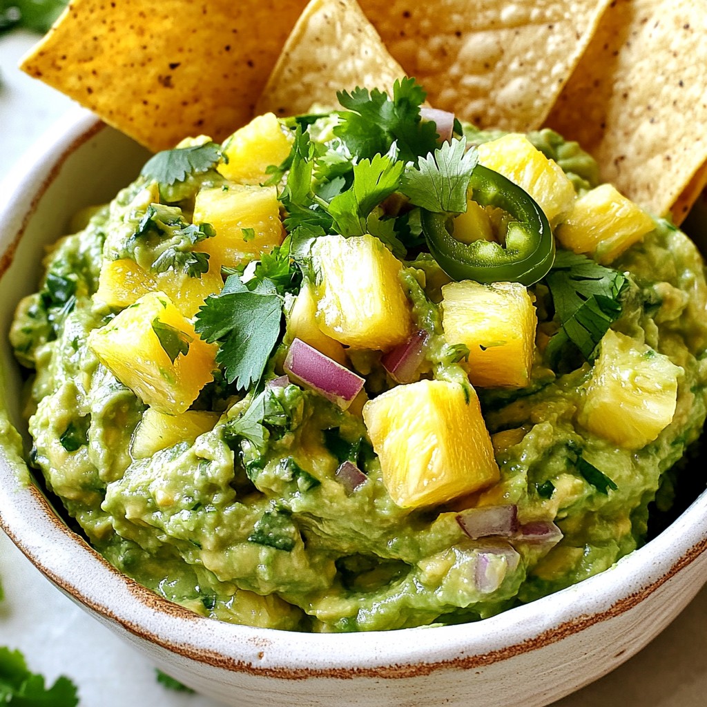 Pineapple Jalapeño Guacamole Fresh and Flavorful Dip