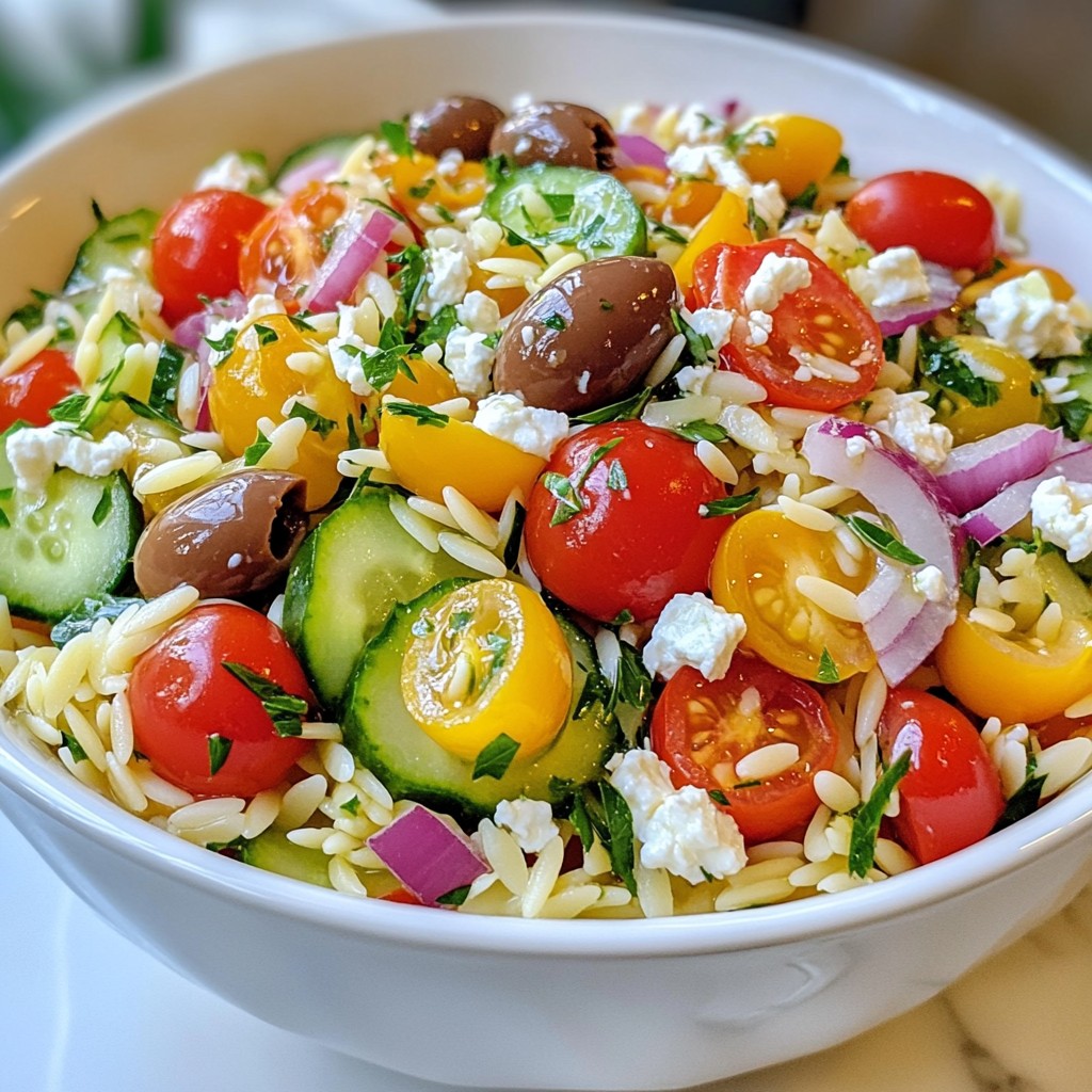 Greek Orzo Salad with Feta Fresh and Flavorful Dish