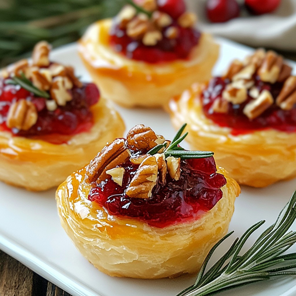 Cranberry Brie Bites Easy Festive Appetizer Recipe