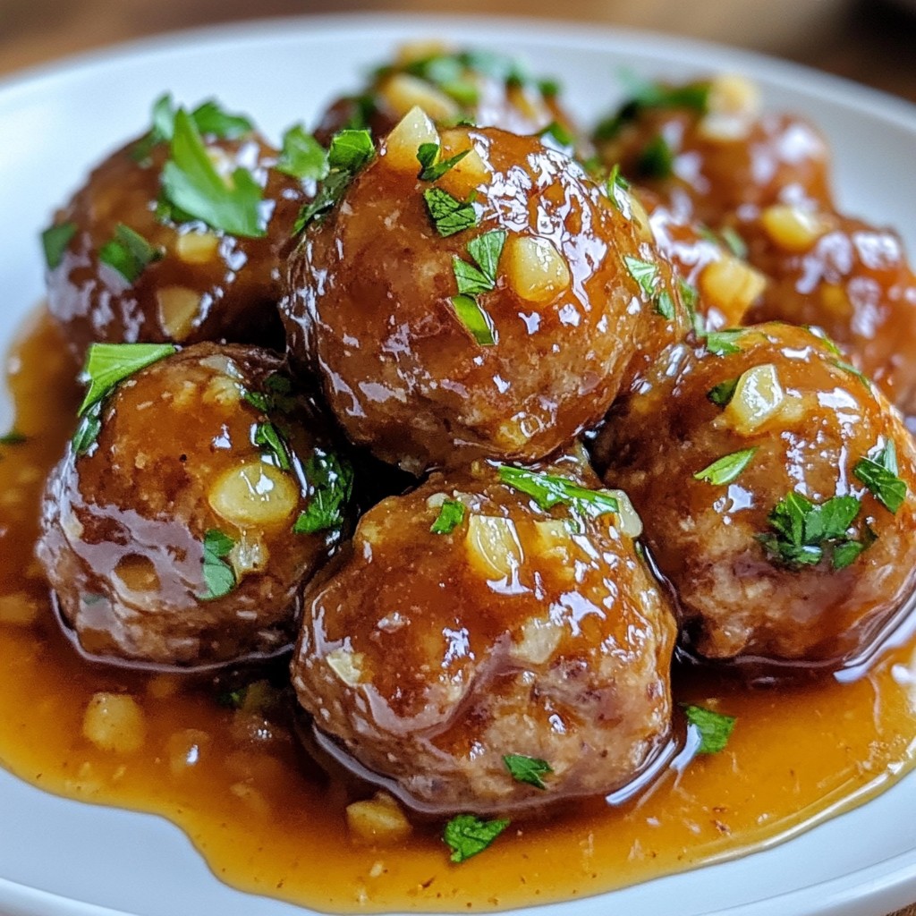 Honey Garlic Cocktail Meatballs Savory and Simple Treat