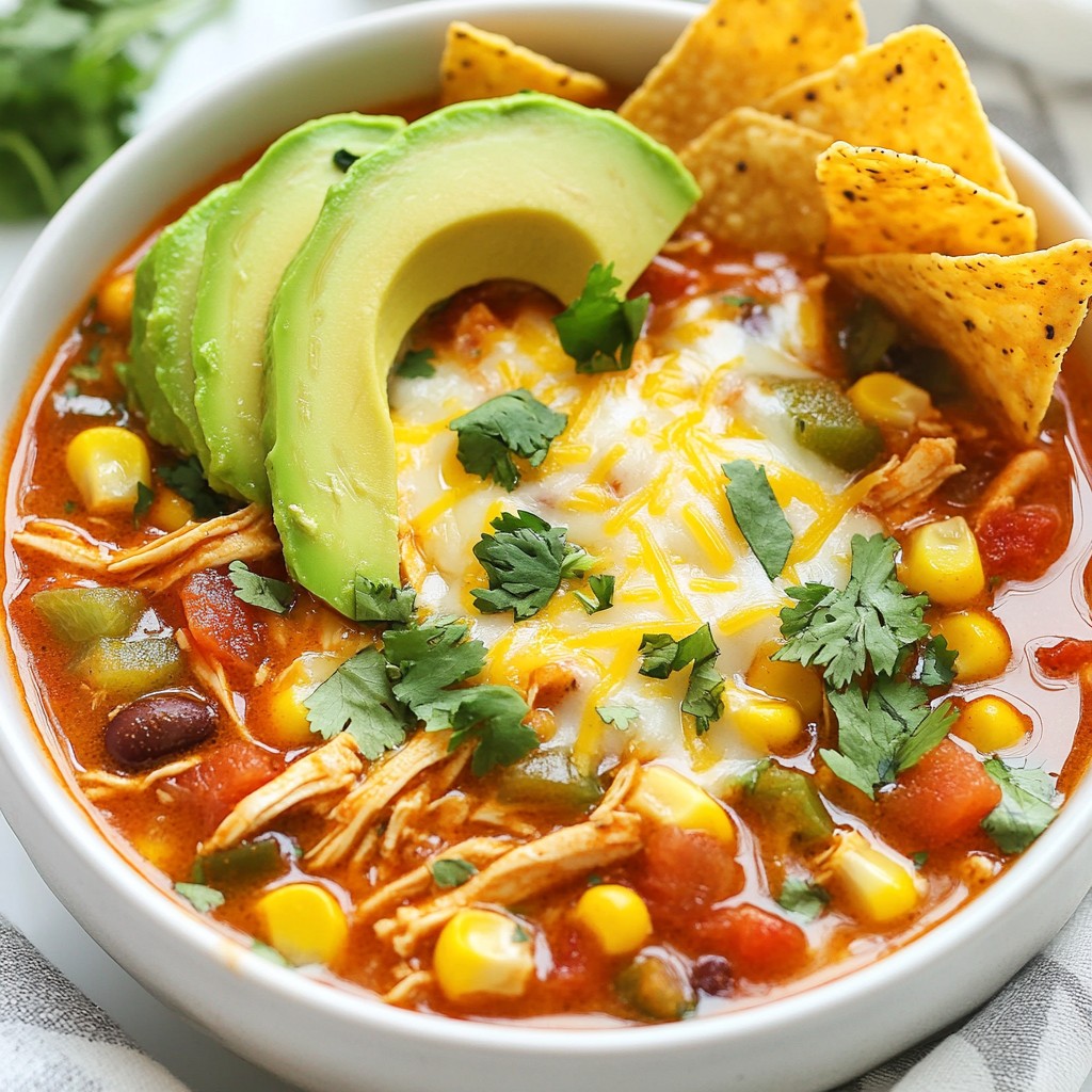 Tortilla Chicken Enchilada Soup Flavorful Comfort Meal