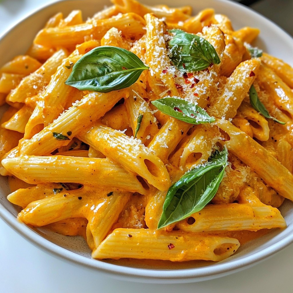 Creamy Roasted Red Pepper Pasta Easy and Tasty Meal