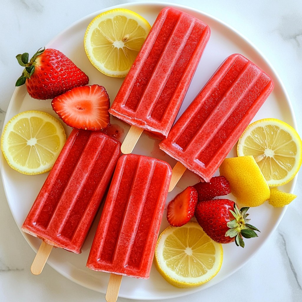 Strawberry Lemonade Popsicles Simple and Refreshing Treat