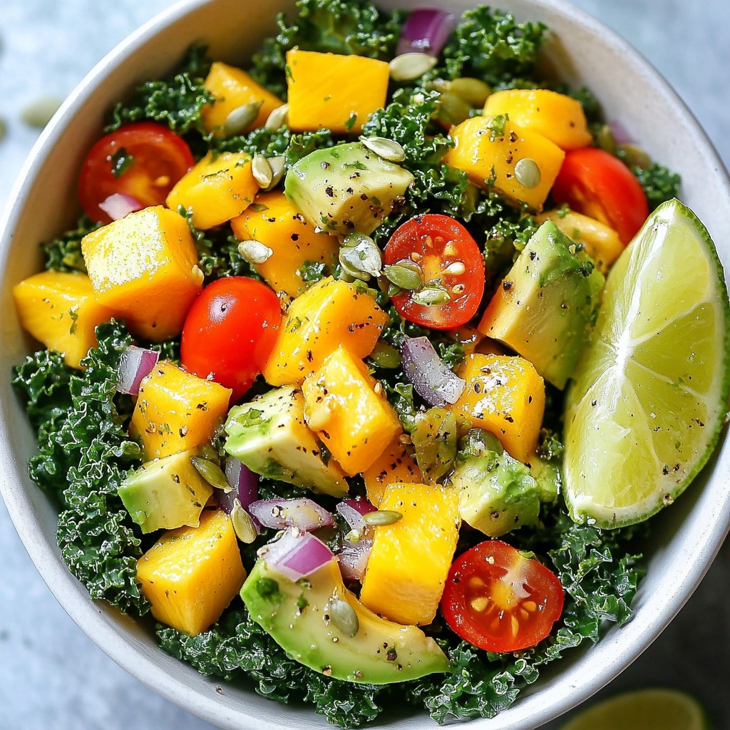 Avocado Mango Kale Salad Fresh and Flavorful Recipe