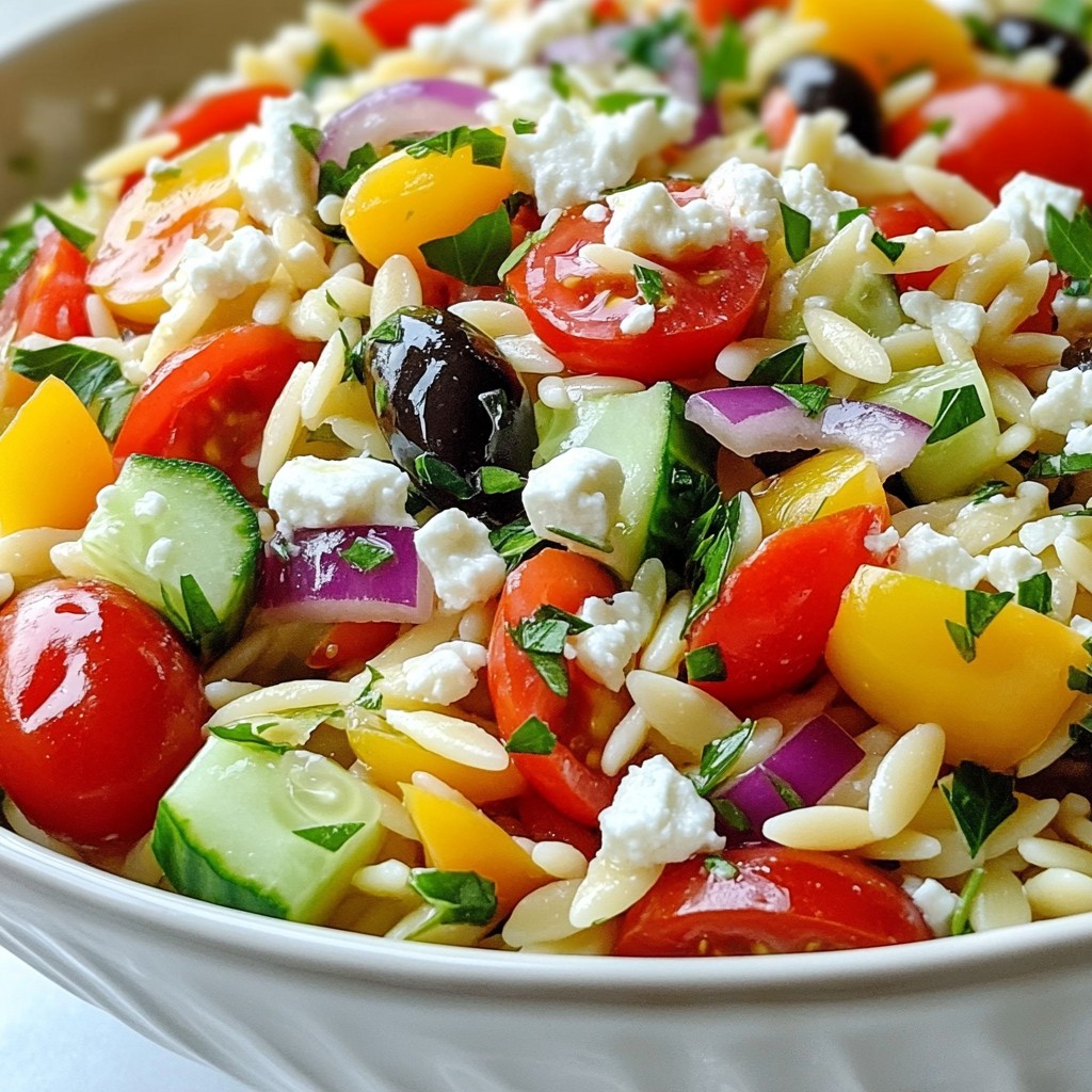 Greek Orzo Salad with Feta Fresh and Flavorful Treat