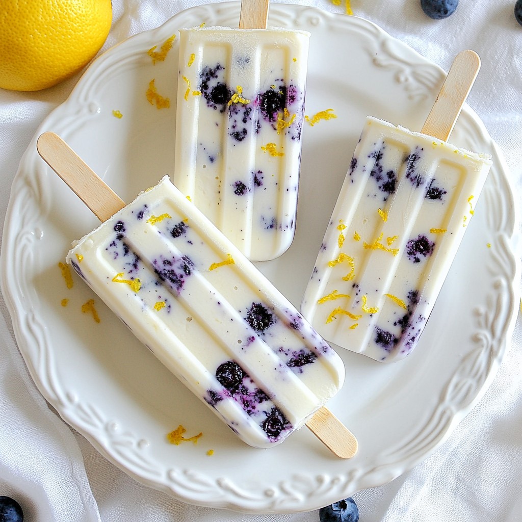 Lemon Blueberry Yogurt Popsicles Refreshing Summer Treat