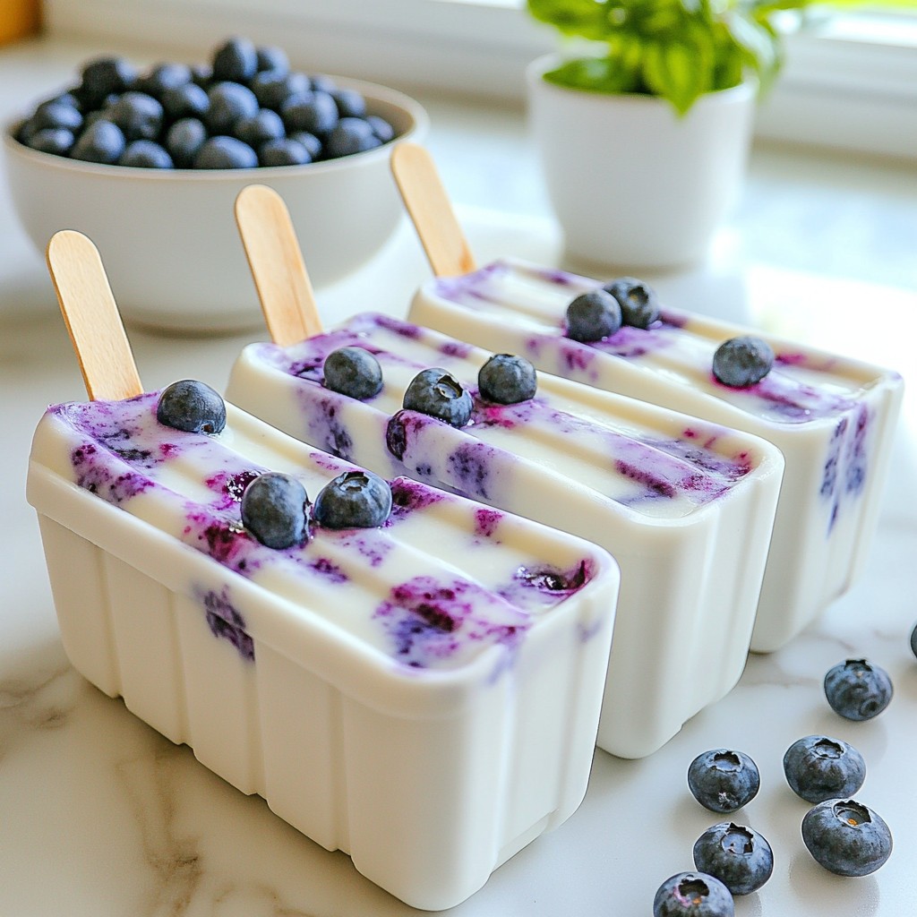 Greek Yogurt Blueberry Pops Refreshing Summer Treat