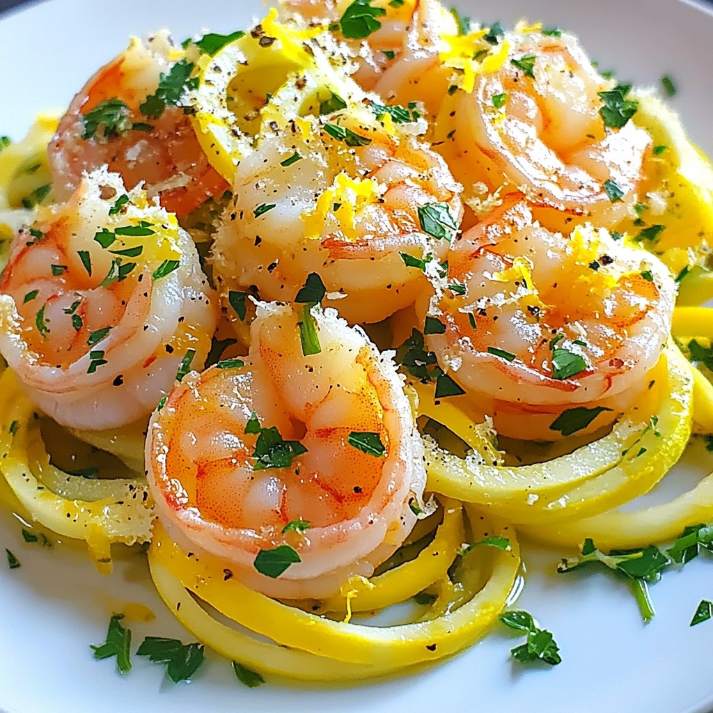 Lemon Garlic Zoodle Shrimp Scampi Flavorful Delight