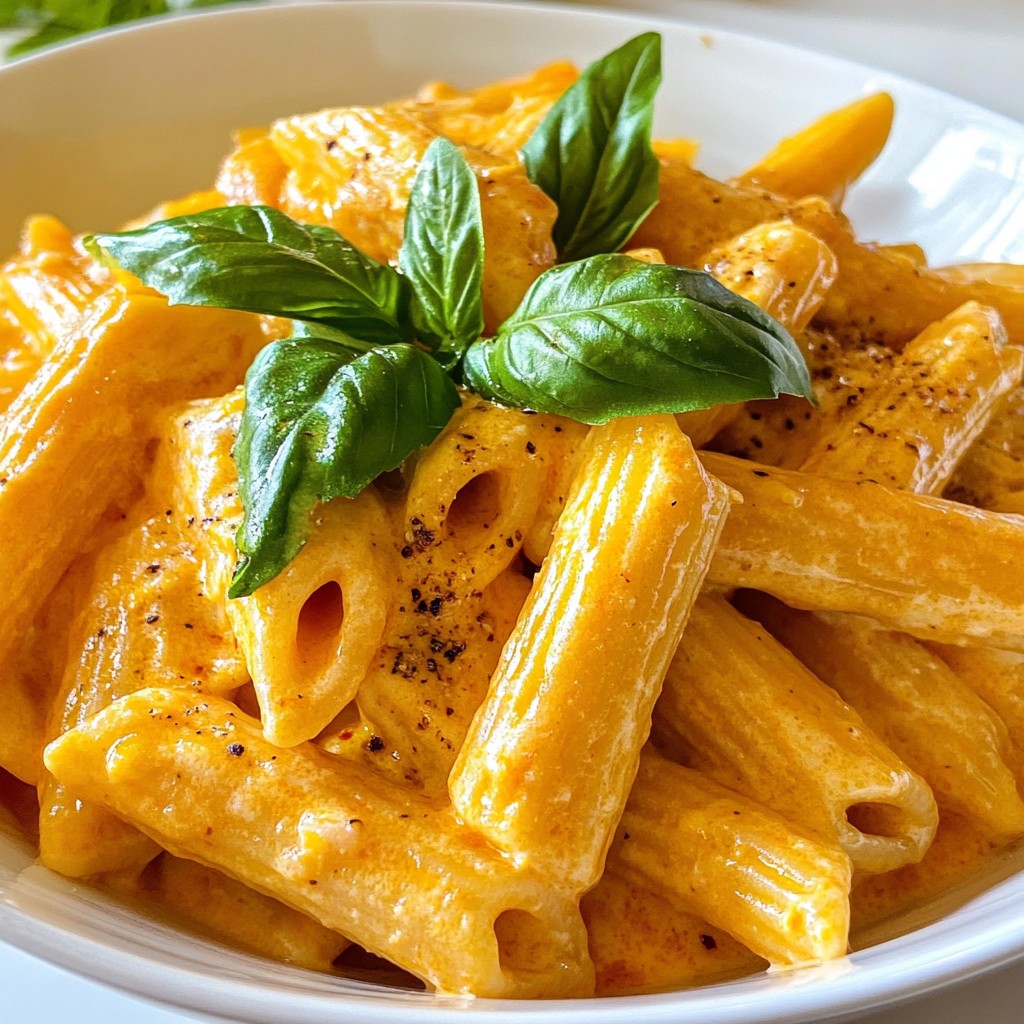 Creamy Roasted Red Pepper Pasta Simple and Tasty Dish