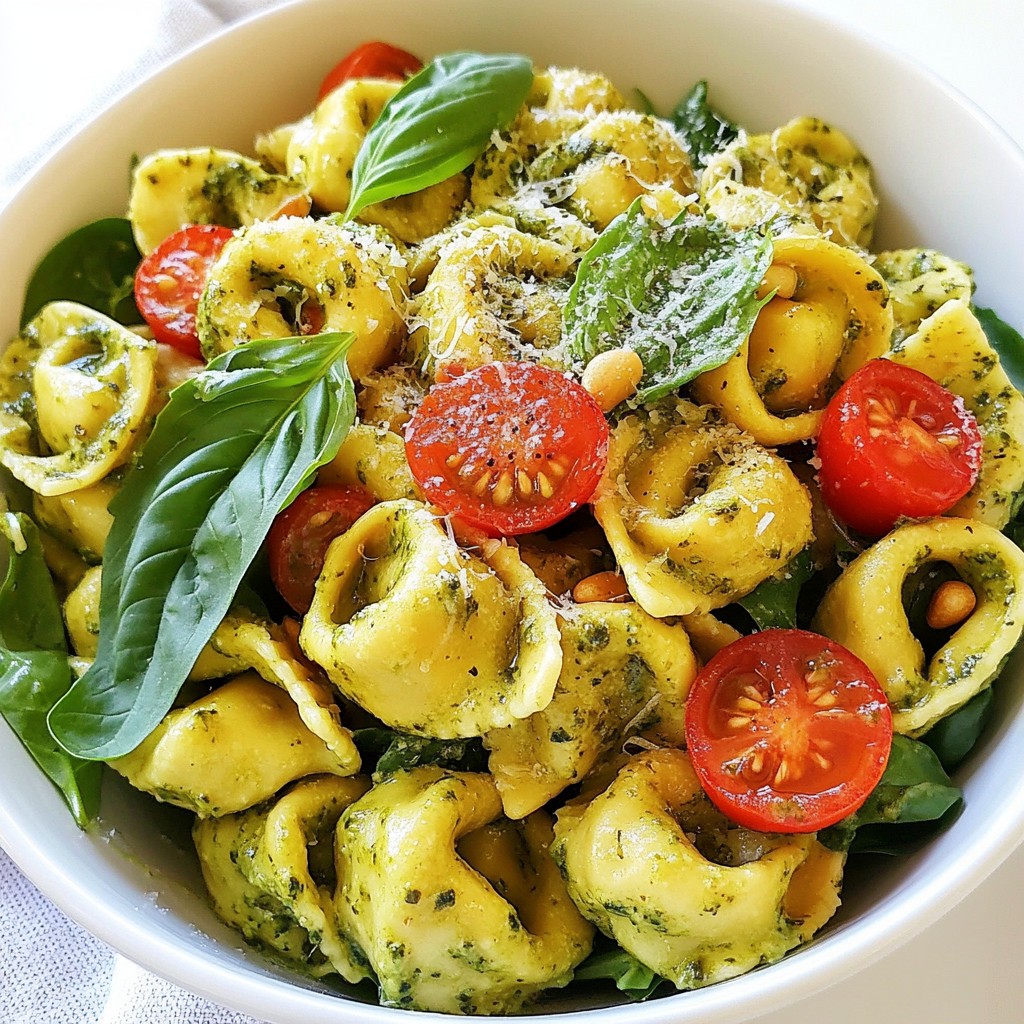 Creamy Pesto Tortellini Salad Fresh and Flavorful Dish