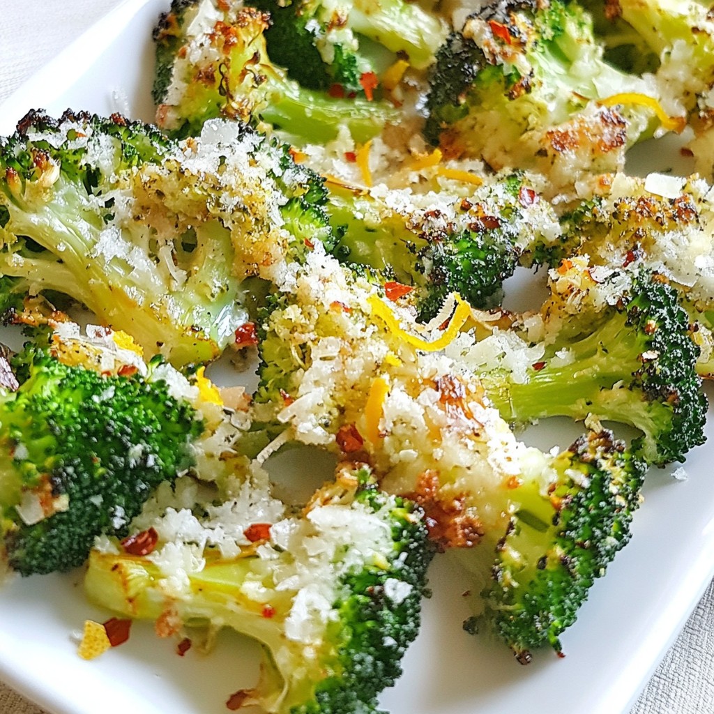Garlic Parmesan Roasted Broccoli Tasty and Simple Dish