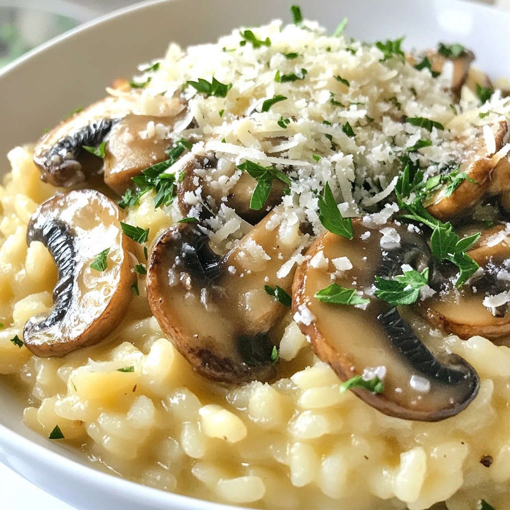 Garlic Butter Mushroom Risotto Rich and Creamy Delight