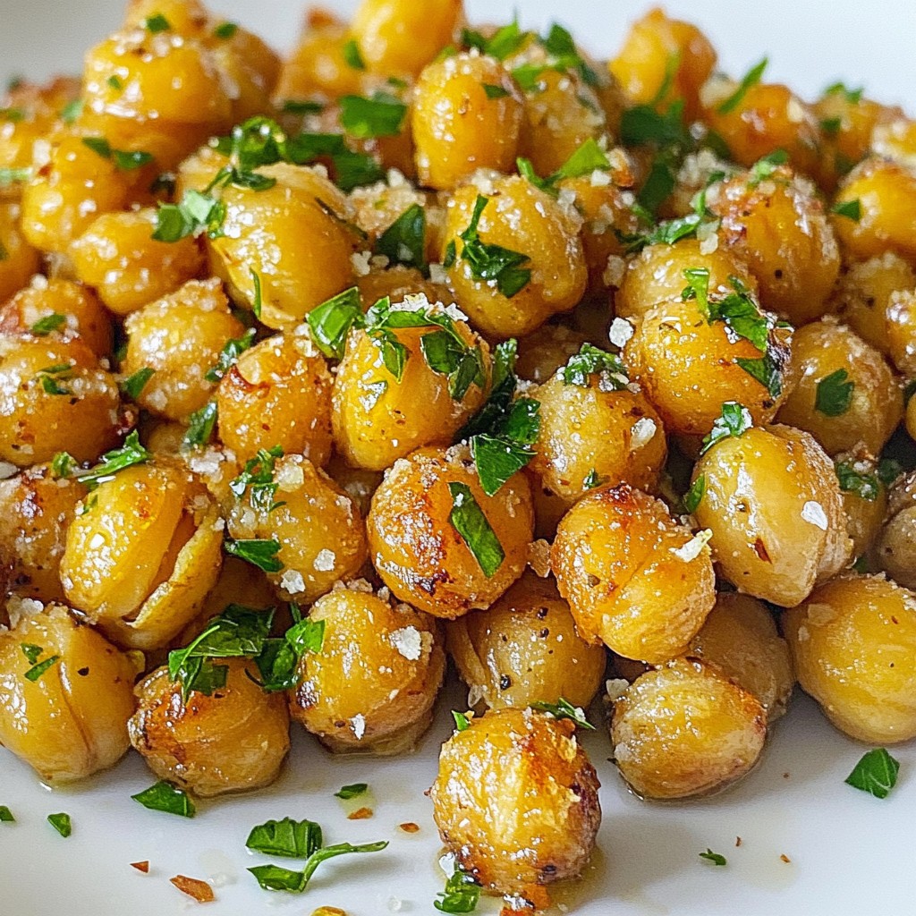 Garlic Herb Roasted Chickpeas Crunchy and Flavorful Snack