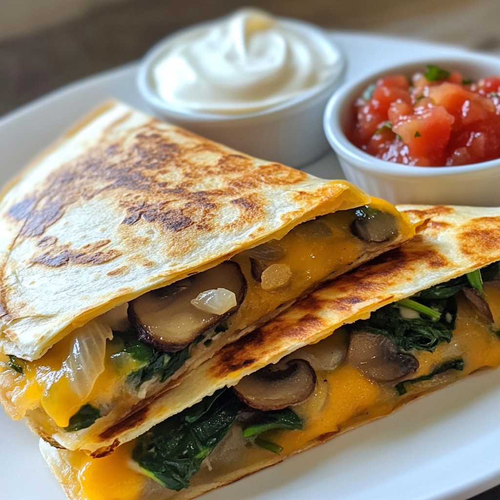 Cheesy Spinach Mushroom Quesadillas Easy Flavorful Meal