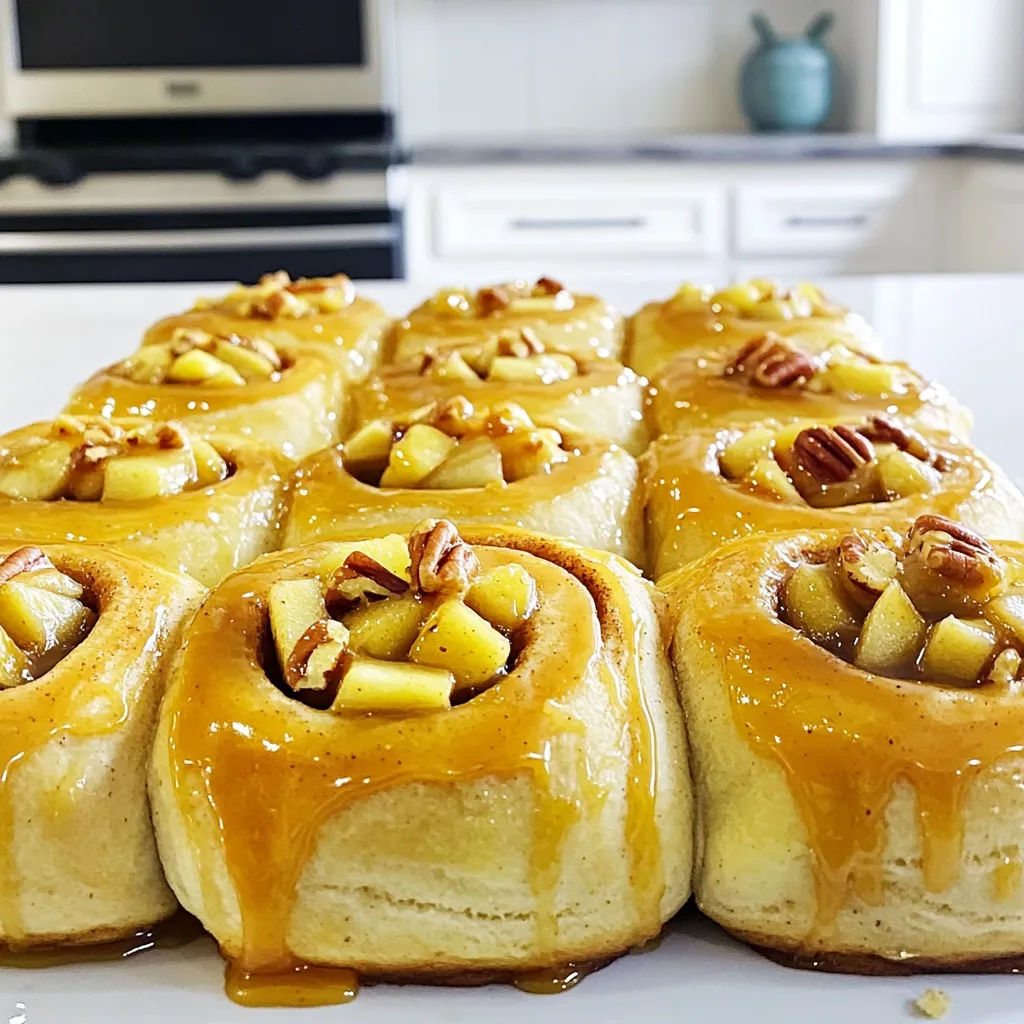 Caramel Apple Cinnamon Roll Bake Scrumptious Delight